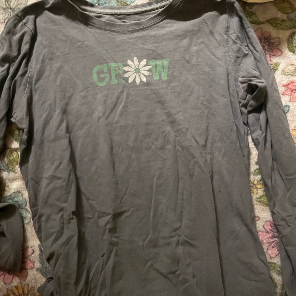 Life Is Good Charcoal Long Sleeve Tee